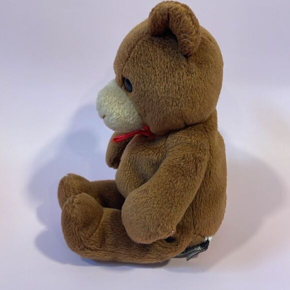 GUND Tender Teddy 2395 Brown Teddy Bear with Red Bow Excellent Used Condition 7” - Picture 2 of 9